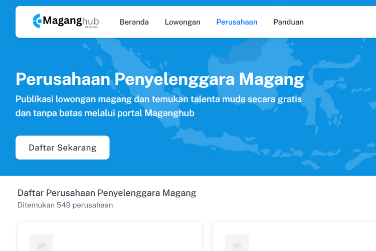 Sebanyak 548 perusahaan telah terdaftar sebagai penyelenggara Program Magang Nasional 2025 di platform MagangHub Kemnaker. Mulai dari BNI, BRI, KAI, hingga Toyota, program ini membuka peluang bagi lulusan baru untuk magang di berbagai sektor industri. Pendataran Magang Hub Kemenaker 2025 Dibuka, Klik Maganghub.kemnaker.go.id
