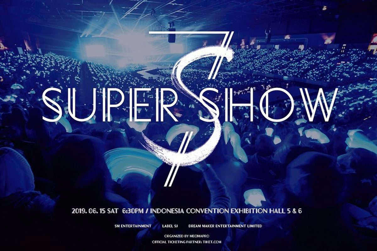 Poster konser Super Junior di Indonesia.