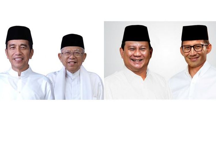 Kompilasi foto capres cawapres berbaju putih