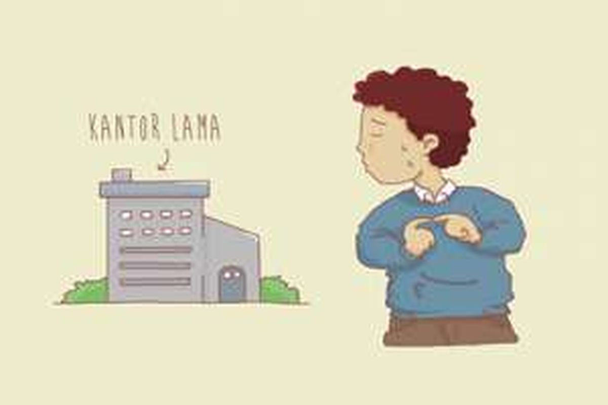 Ilustrasi kantor lama