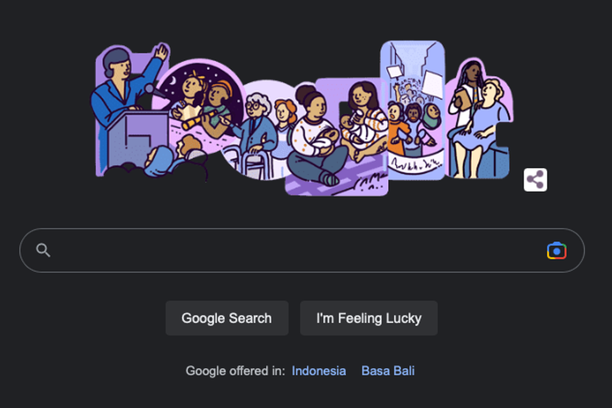 Google merayakan Hari Perempuan Sedunia 2023 melalui Google Doodle, Rabu (8/3/2023)