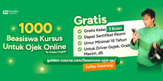 Golden English Beri Beasiswa Bahasa Inggris untuk Pengemudi Ojol
