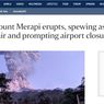 Erupsi Gunung Merapi Jadi Perhatian Media Internasional