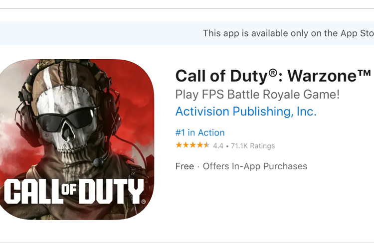 Ulasan Call of Duty Warzone Mobile di Apple App Store