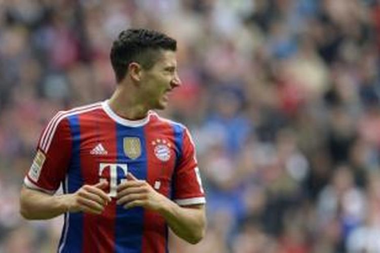 Striker Bayern Muenchen asal Polandia, Robert Lewandowski.