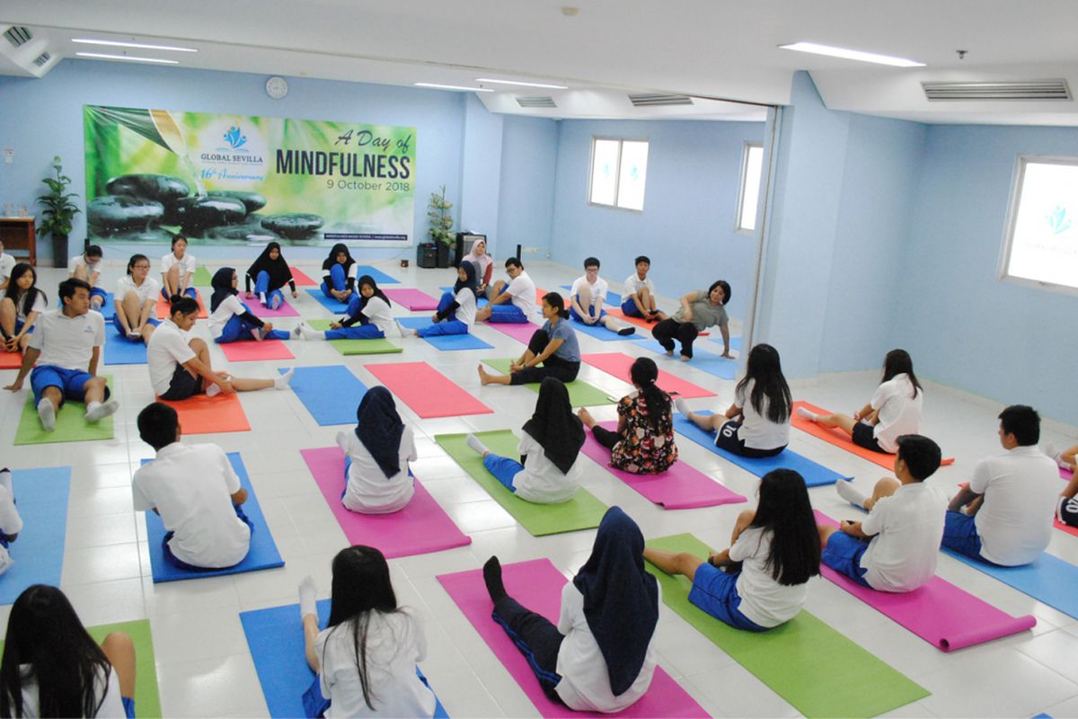 Peringatan ulang tahun ke-16 Global Sevilla School mengangkat tema A Day of Mindfullness (9/10/2018).