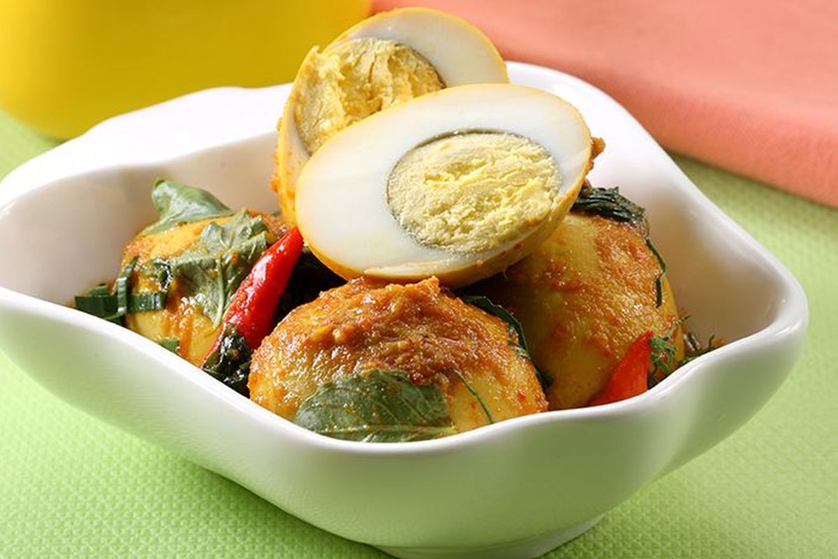 Telur woku. 