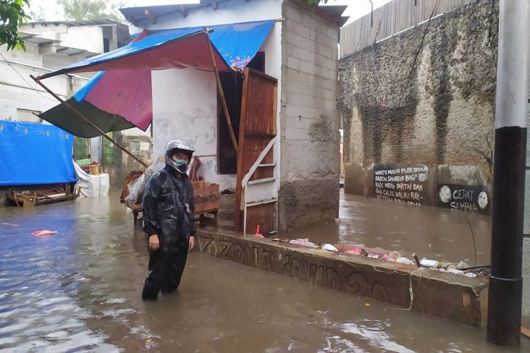 Banjir Kemang Bangka, Mampang Prapatan, Jakarta Selatan, Sabtu (13/11/2021) 