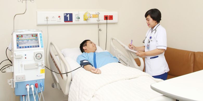 Ilustrasi pasien cuci darah di Bethsaida Hospital Gading Serpong.