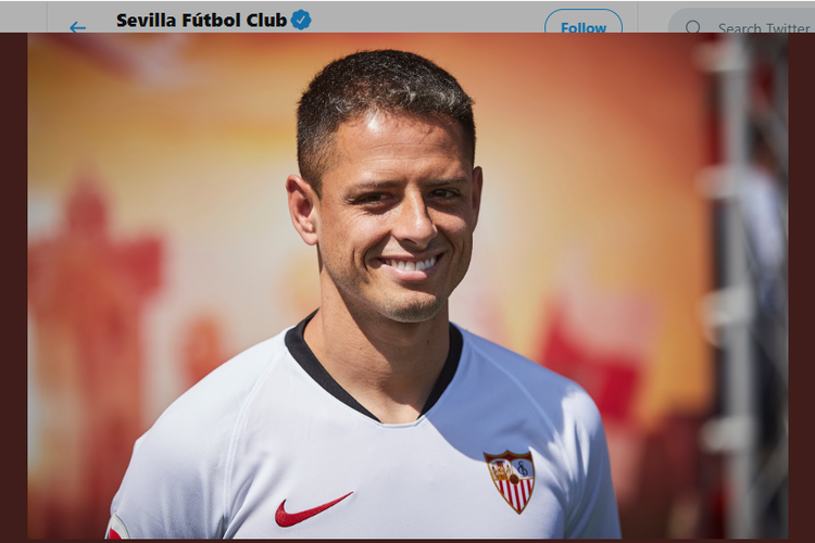 Sevilla FC mendapatkan Javier Hernandez pada hari terakhir bursa transfer musim panas Liga Spanyol, 2 September 2019. 