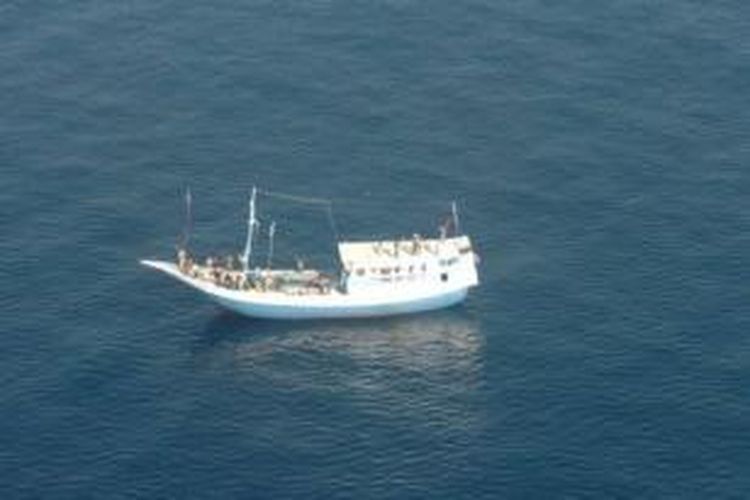 Perahu pencari suaka ke Australia.