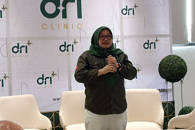 Dekan Fakultas Ilmu Keolahragaan dan Kesehatan Universitas Negeri Jakarta (UNJ), Prof. Dr. Nofi Marlina Siregar, M.Pd. dalam acara DRI CONNECT Media & Community Day di Bintaro, Tangerang Selatan, Banten, Kamis (16102025).