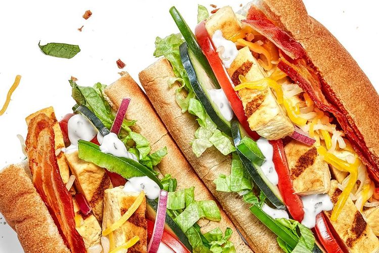 ilustrasi sandwich dari Subway. 
