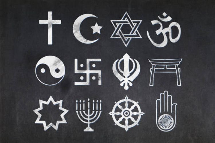 Ilustrasi agama yang paling banyak dianut di dunia.