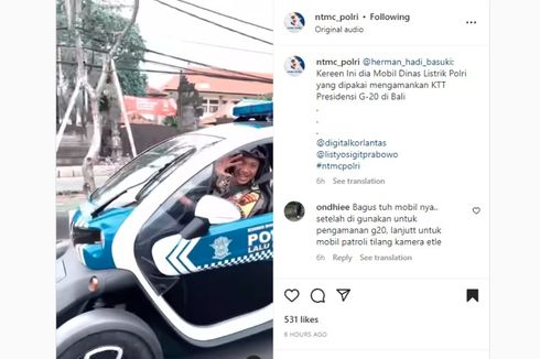 Pak Bhabin Nyetir Renault Twizy buat Pengamanan G20, Intip Spesifikasinya