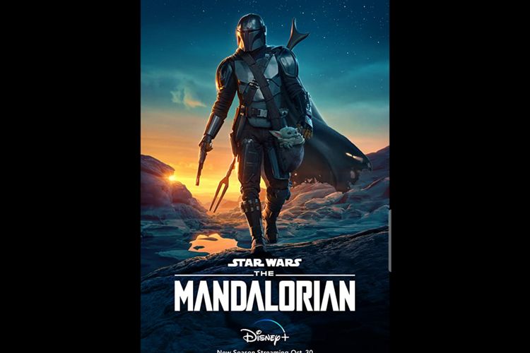 Poster serial The Mandalorian (2020). Tayang di Disney Plus Hotstar.