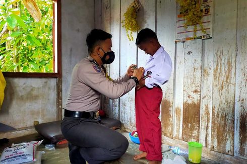 Kisah Haru Bagas, Tak Bisa Daftar Sekolah karena KK, Dibantu Polisi untuk Kembali Mengenyam Pendidikan