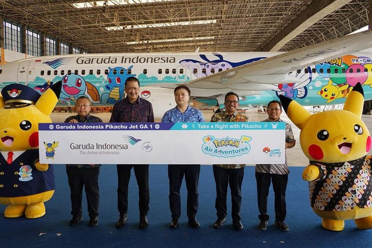 Pesawat livery Pikachu Garuda Indonesia resmi diluncurkan pada Kamis (22/2/2024).
