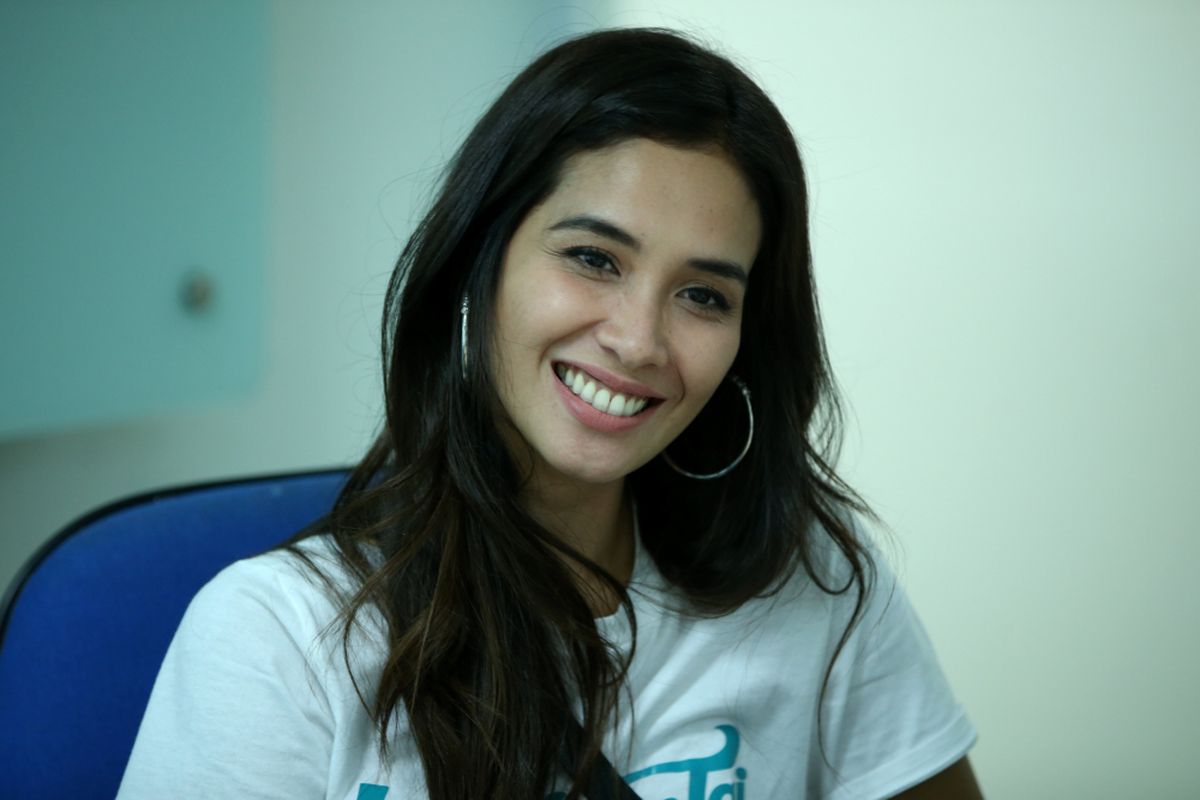 Marsha Timothy  saat promosi film Kulari ke Pantai di Kantor Redaksi Kompas.com, Jakarta, Rabu (6/6/2018). Film anak garapan surtadara Riri Riza ini akan segera diputar di bioskop.