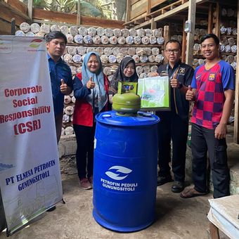 Usaha jamur tiram Trisha yang didirikan oleh Hafsah Pohan menjadi UMKM binaan PT Elnusa Petrofin.