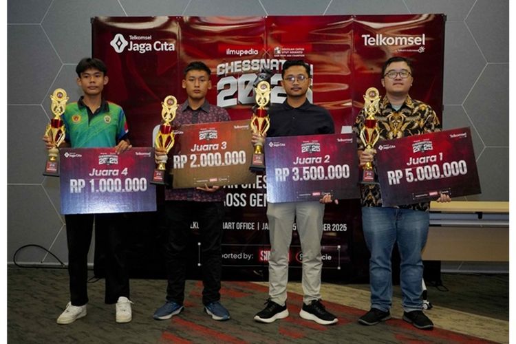 Final Chessnation 2025 di Telkomsel Smart Office sukses digelar di Telkomsel Smart Office Jakarta (25/9), mempertemukan para pecinta catur terbaik dari seluruh Indonesia. 