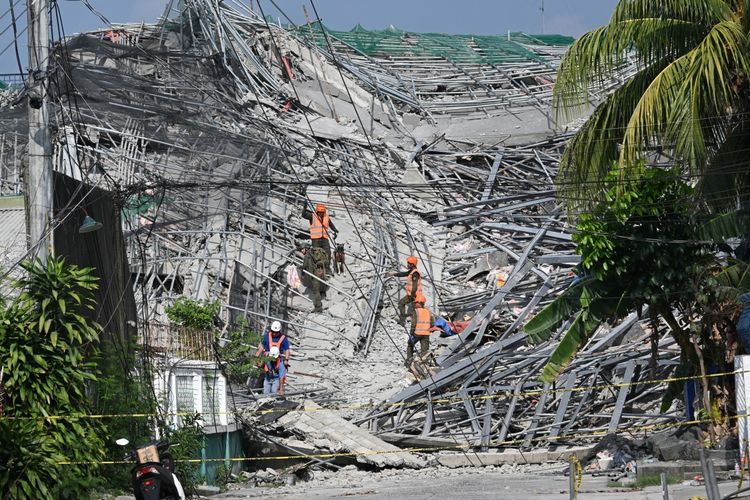 Gedung 9 Lantai di Filipina Runtuh, 4 Tewas 17 Hilang