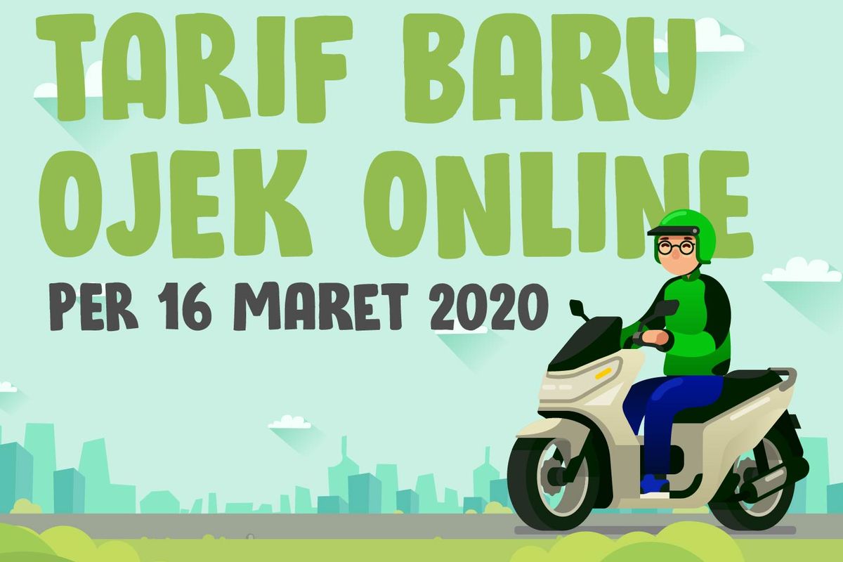 Tarif baru Ojek Online Per 16 Maret 2020