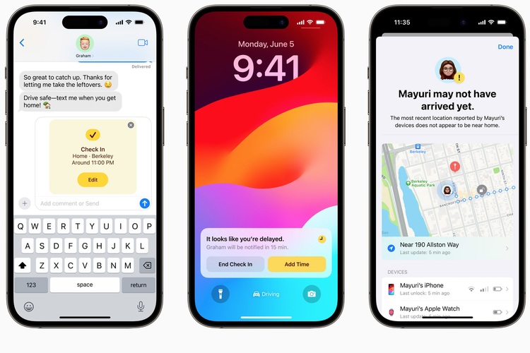 Fitur Check-in di iMessage iOS 17.