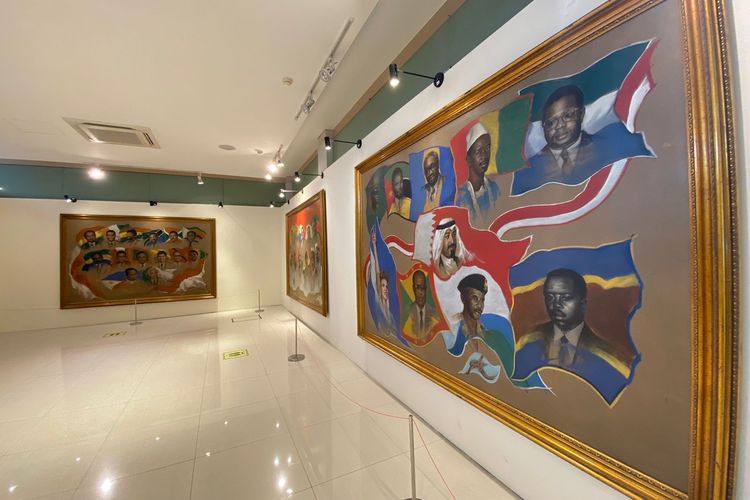 Salah satu koleksi lukisan Basoeki Abdullah di Museum Basoeki Abdullah, Cilandak Barat, Jakarta Selatan. 