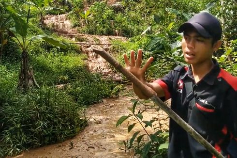 Lokasi Tanah Bergerak di Kaki Gunung Beser Sukabumi Terdampak Longsor