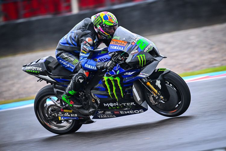 Franco Morbidelli saat berlaga pada MotoGP Argentina 2023 di Sirkuit Termas de Rio Hondo