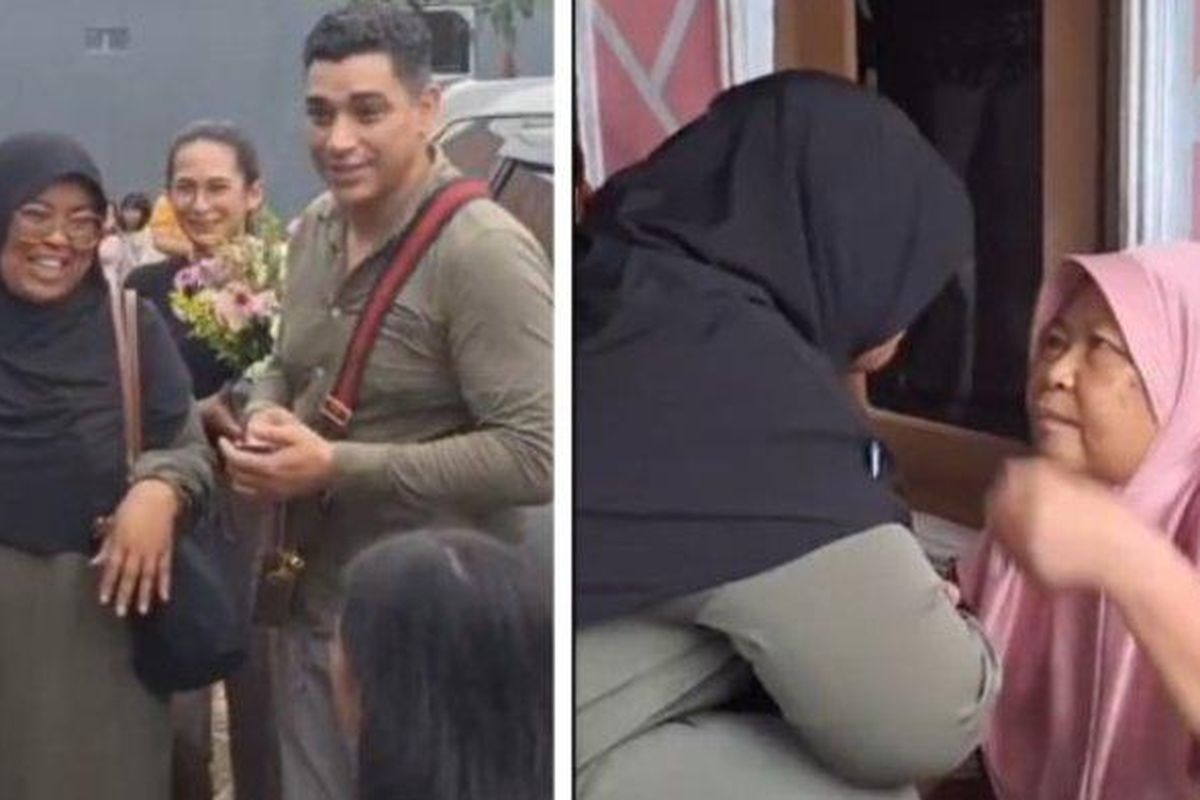 Momen haru pertemuan ibu di Pekalongan dan anak di Belanda yang terpisah 42 tahun, Selasa (17/6/2025).