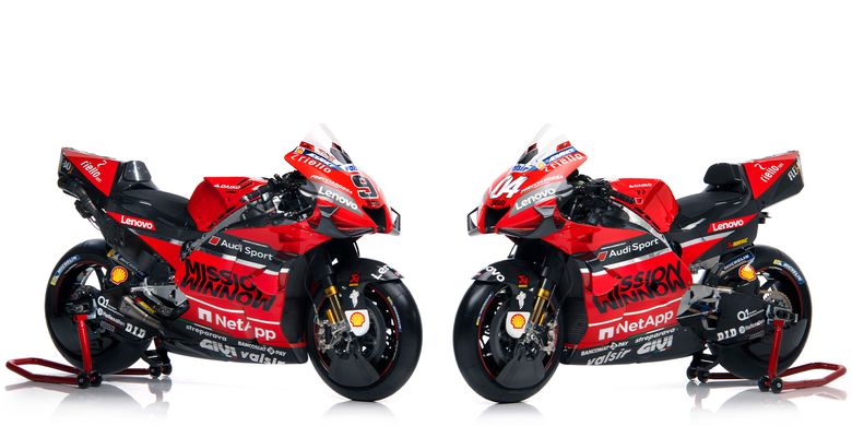 Motor Ducati Desmosedici GP20 untuk musim MotoGP 2020.