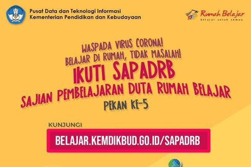 Jadwal Kelas Online Rumah Belajar dan Program Belajar TVRI 14 April