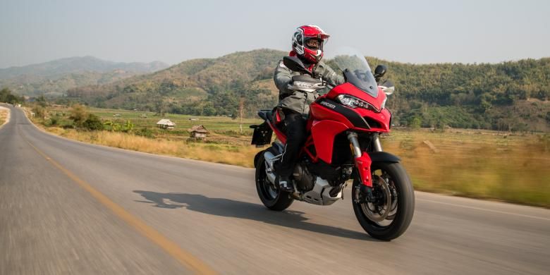 Kompas.com saat menjajal Ducati Multistrada 1200s di Chiang Rai, Thailand.