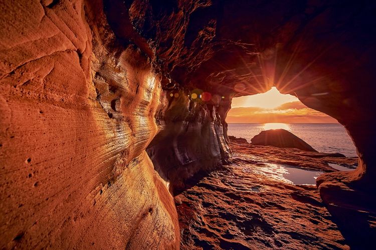 Queenscliff Tunnel, also known as The Wormhole at sunrise.