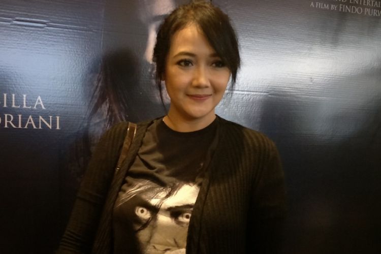Rheina Ipeh dalam wawancara di sela press screening film Ghost di XXI Epicentrum, Jakarta Selatan, Senin (22/1/2018) sore.