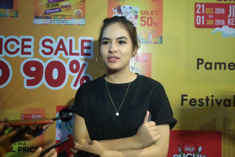 Artis peran Steffi Zamora saat ditemui di Empirica SCBD, Jakarta Selatan, Selasa (4/12/2018).