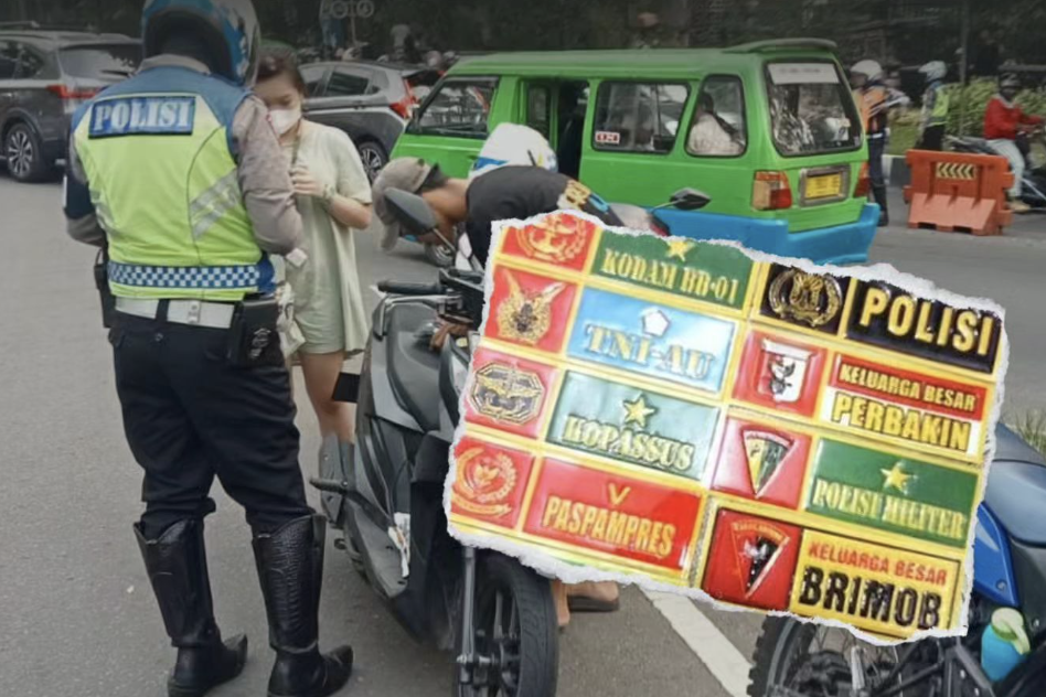 Polisi Imbau Jangan Pasang Stiker Aparat di Pelat Nomor Kendaraan