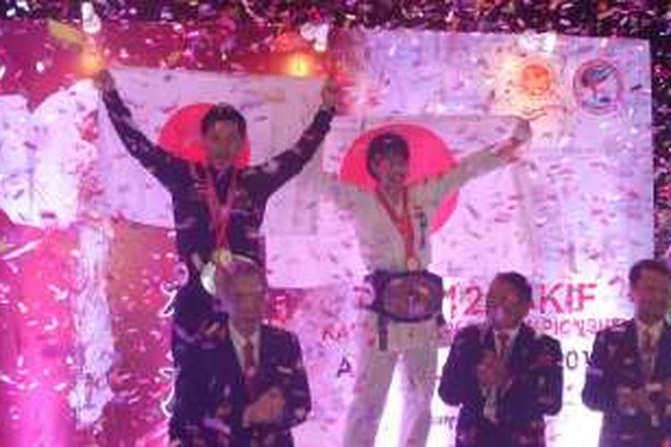 Jepang berhasil menjadi juara umum pada Kejuaraan Dunia Karate SKIF XII 2016 di JIExpo Kemayoran, Jakarta, pada Minggu (28/8/2016).