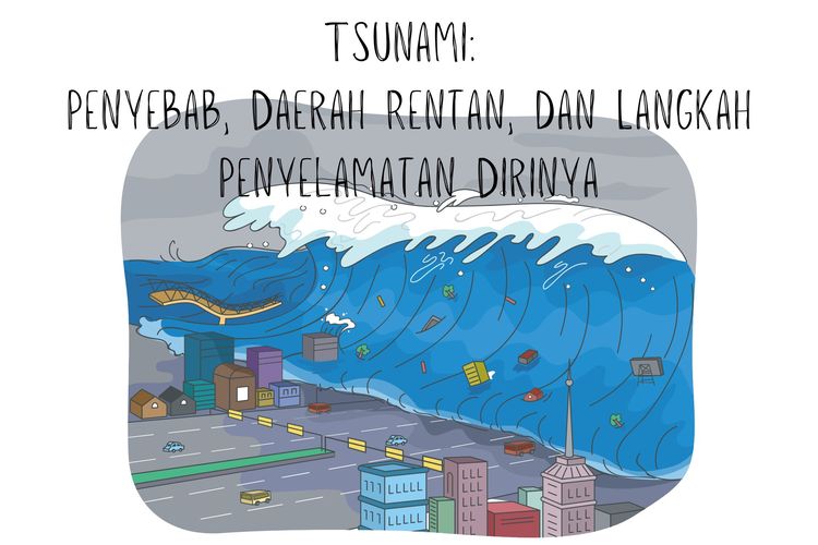 Penyebab tsunami yang paling utama adalah gempa bumi. Daerah rentan tsunami adalah kawasan Lingkaran Api Pasifik. Bagaimana langkah penyelamatan diri dari tsunami?