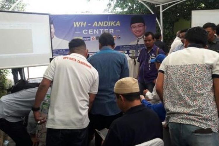 Suasana rumah calon gubernur Banten Wahidin Halim di Pinang, Kota Tangerang, Rabu (15/2/2017). 