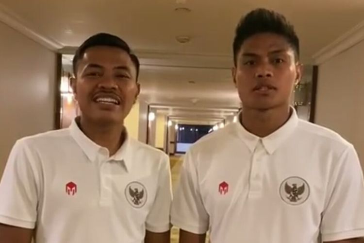 Pemain Madura United Asep Berlian dan Fachruddin Ariyanto yang dipanggil timnas senior.