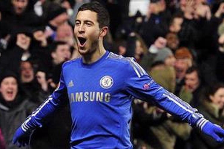 Gelandang Chelsea dari Belgia, Eden Hazard.