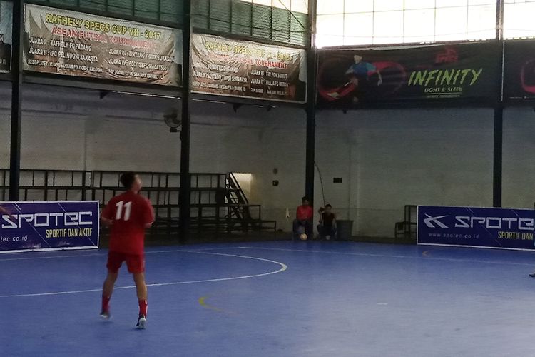 Salah satu pertandingan Linus Tingkat Sumatera Barat, Senin (19/8/2019) di lapangan futsal rafhely By Pass Padang