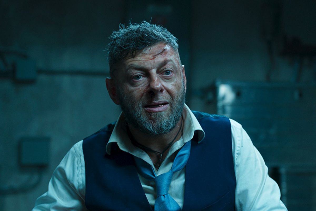 Andy Serkis berperan sebagai Ulysses Klaue dalam Black Panther.