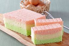 Resep Bolu Santan Pelangi, Kue Kukus Pakai 5 Butir Telur