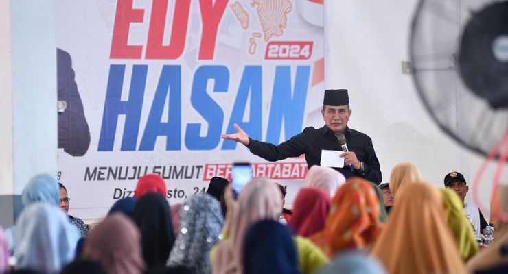 Kampanye Daerah Asal Wakil Bobby, Edy Singgung Kemiskinan di Asahan