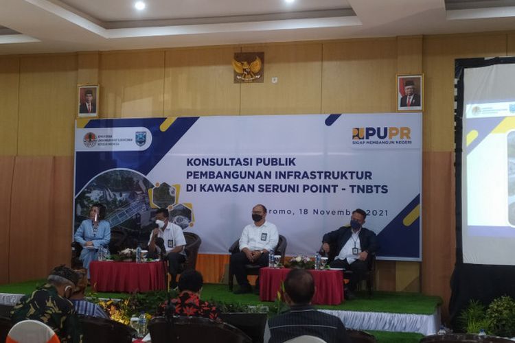 Kementerian PUPR mematangkan rencana pembangunan Jembatan Gantung Kaca di KSPN Bromo-Tengger-Semeru dengan melakukan konsultasi publik pada Kamis (18/11/2021)
