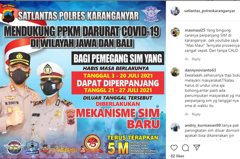 Masa Berlaku SIM Habis Saat PPKM Darurat, Warga Karanganyar Dapat Dispensasi